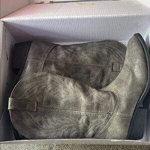 Rampage Gray Combat & Moto Boots